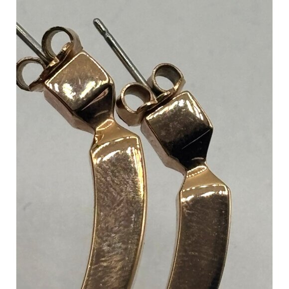 India Michs Gold-Tone Curved Oval Hoop Earrings - Picture 8 of 8